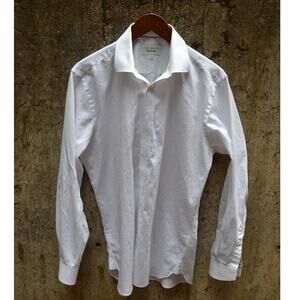 Ted Baker Endurance White Dress Shirt Long Sleeve 100% Cotton Size 16 / 41